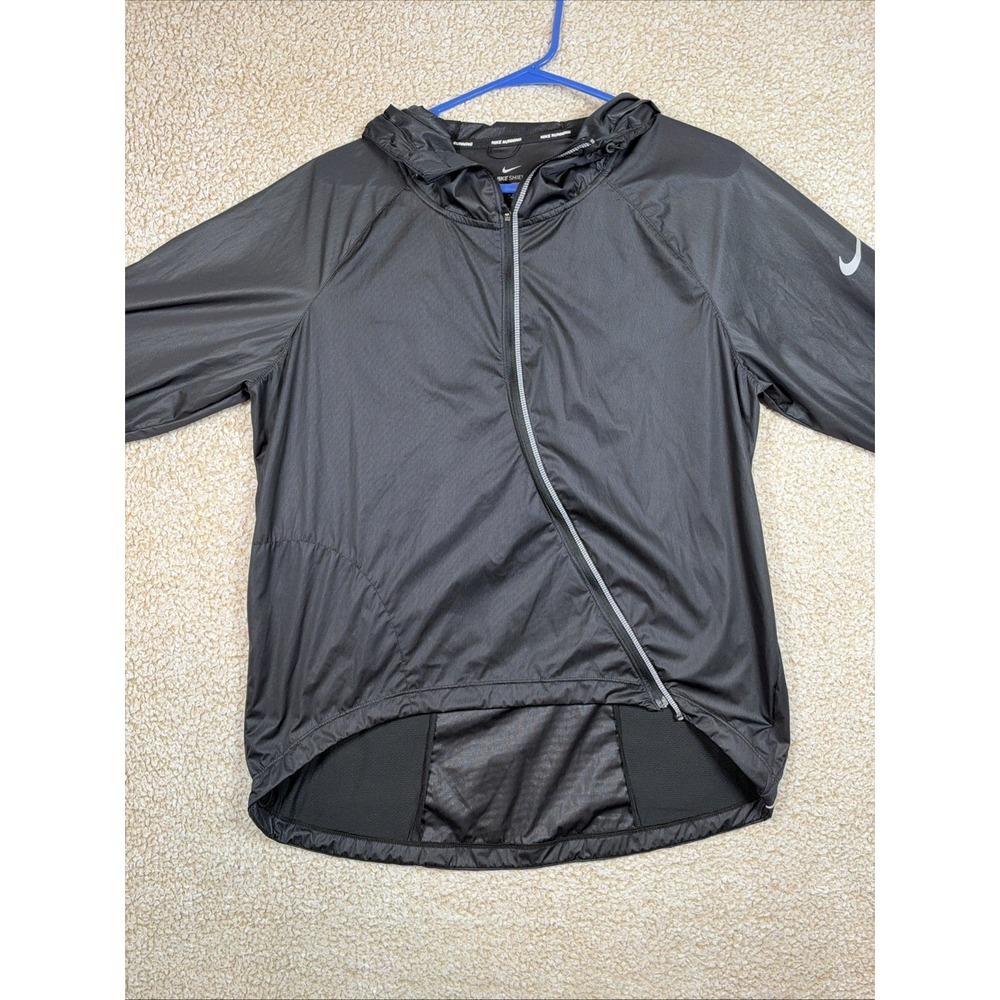 Nike Shield Running Jacket Black Reflective CJ5077-010 Women's Size M